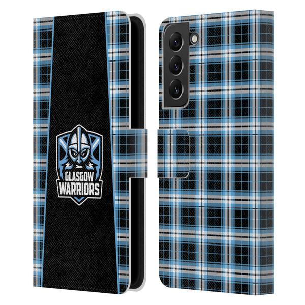 Glasgow Warriors Logo 2 Tartan Leather Book Wallet Case Cover For Samsung Galaxy S22+ 5G