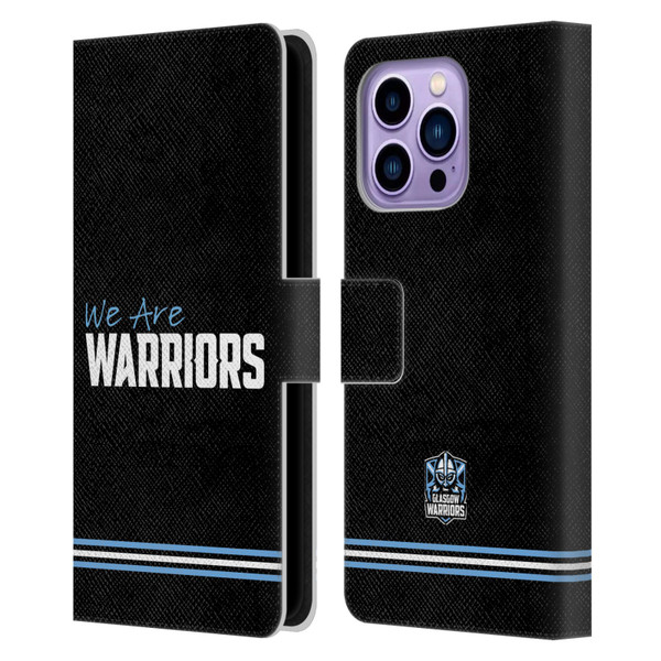 Glasgow Warriors Logo We Are Warriors Leather Book Wallet Case Cover For Apple iPhone 14 Pro Max