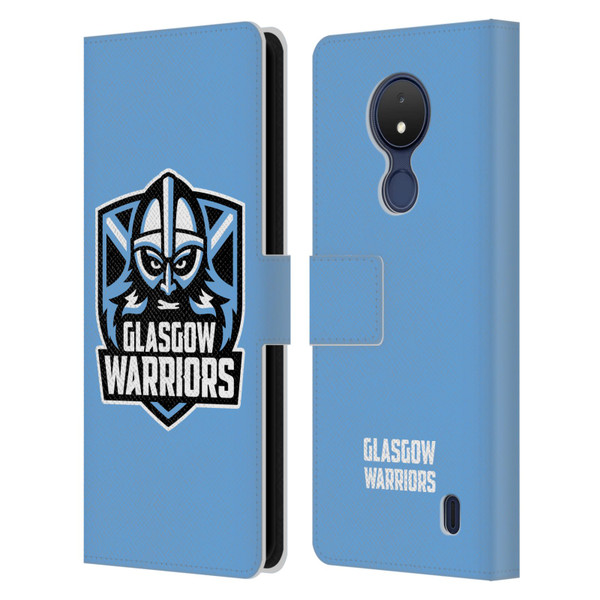 Glasgow Warriors Logo Plain Blue Leather Book Wallet Case Cover For Nokia C21