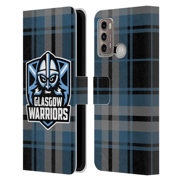 Glasgow Warriors Logo Tartan Leather Book Wallet Case Cover For Motorola Moto G60 / Moto G40 Fusion