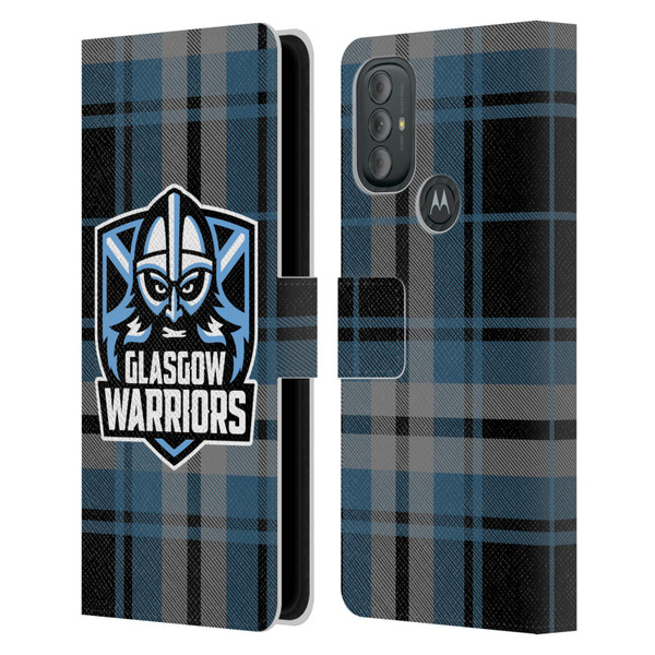 Glasgow Warriors Logo Tartan Leather Book Wallet Case Cover For Motorola Moto G10 / Moto G20 / Moto G30