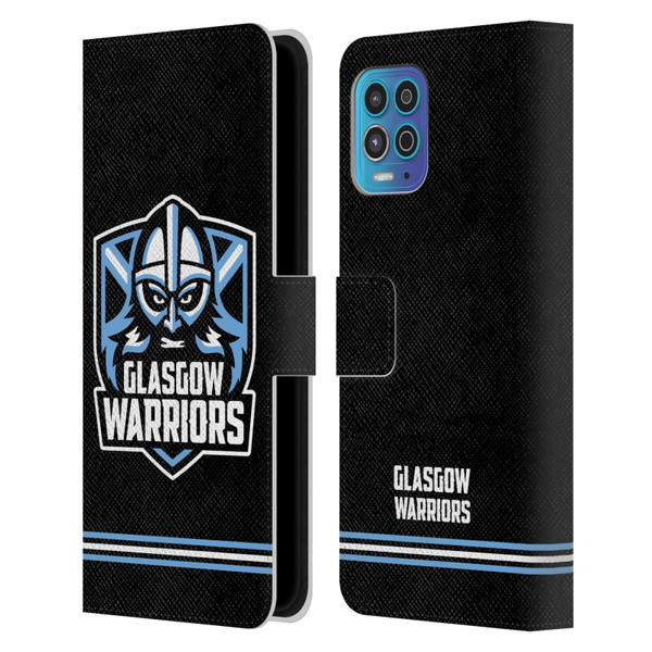 Glasgow Warriors Logo Stripes Black Leather Book Wallet Case Cover For Motorola Moto G100