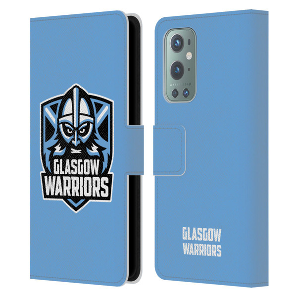 Glasgow Warriors Logo Plain Blue Leather Book Wallet Case Cover For OnePlus 9