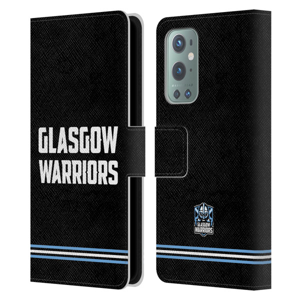 Glasgow Warriors Logo Text Type Black Leather Book Wallet Case Cover For OnePlus 9