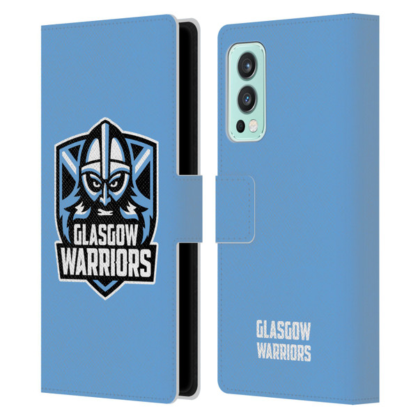 Glasgow Warriors Logo Plain Blue Leather Book Wallet Case Cover For OnePlus Nord 2 5G