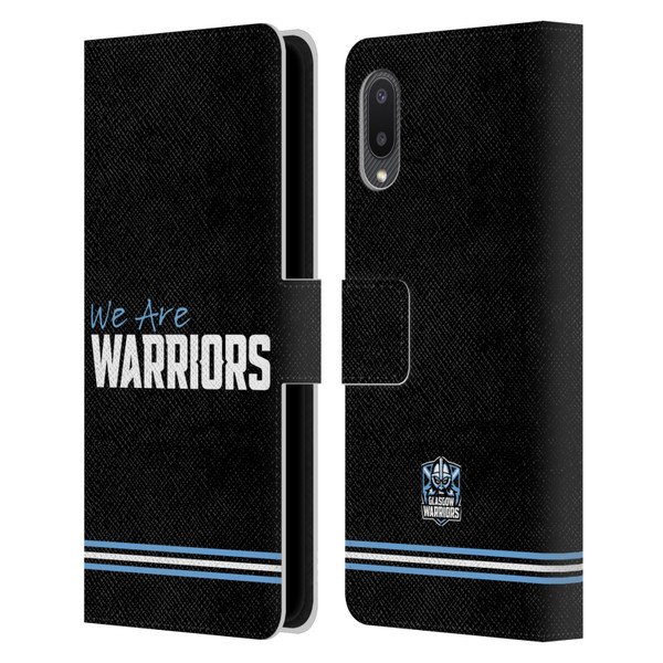 Glasgow Warriors Logo We Are Warriors Leather Book Wallet Case Cover For Samsung Galaxy A02/M02 (2021)