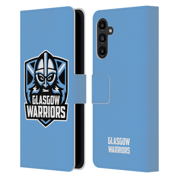 Glasgow Warriors Logo Plain Blue Leather Book Wallet Case Cover For Samsung Galaxy A13 5G (2021)