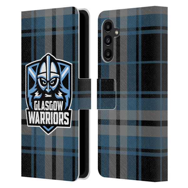 Glasgow Warriors Logo Tartan Leather Book Wallet Case Cover For Samsung Galaxy A13 5G (2021)