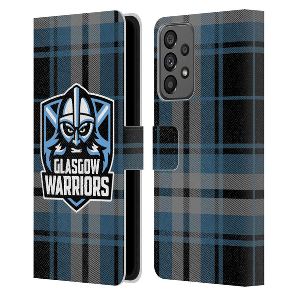Glasgow Warriors Logo Tartan Leather Book Wallet Case Cover For Samsung Galaxy A73 5G (2022)