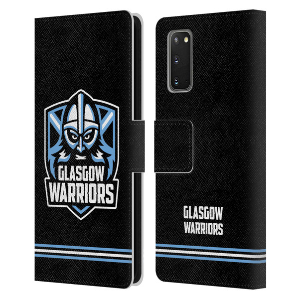 Glasgow Warriors Logo Stripes Black Leather Book Wallet Case Cover For Samsung Galaxy S20 / S20 5G