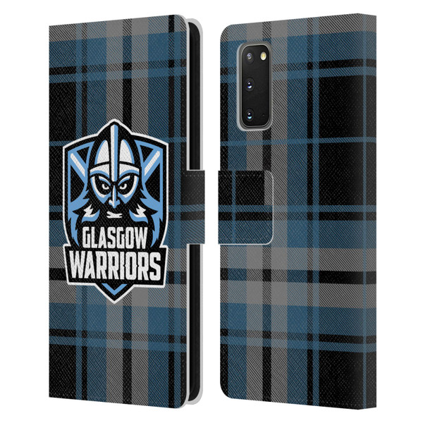 Glasgow Warriors Logo Tartan Leather Book Wallet Case Cover For Samsung Galaxy S20 / S20 5G