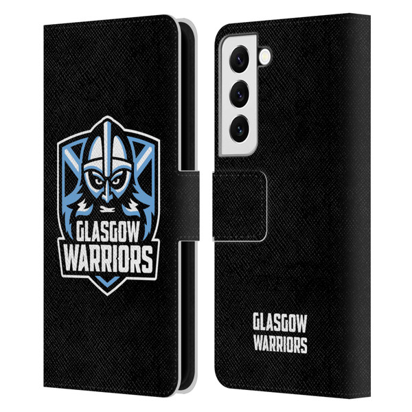 Glasgow Warriors Logo Plain Black Leather Book Wallet Case Cover For Samsung Galaxy S22 5G