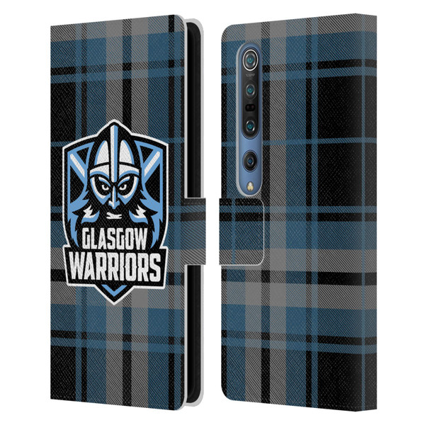 Glasgow Warriors Logo Tartan Leather Book Wallet Case Cover For Xiaomi Mi 10 5G / Mi 10 Pro 5G