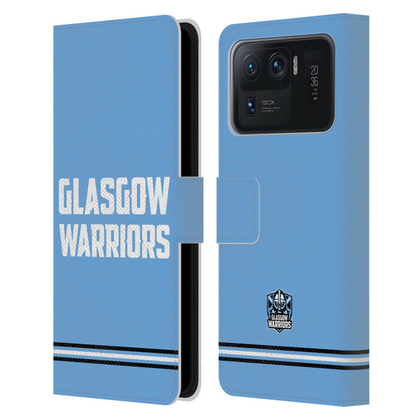 Glasgow Warriors Logo Text Type Blue Leather Book Wallet Case Cover For Xiaomi Mi 11 Ultra