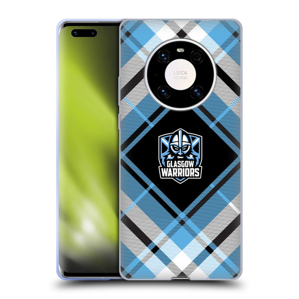 Glasgow Warriors Logo 2 Diagonal Tartan Soft Gel Case for Huawei Mate 40 Pro 5G