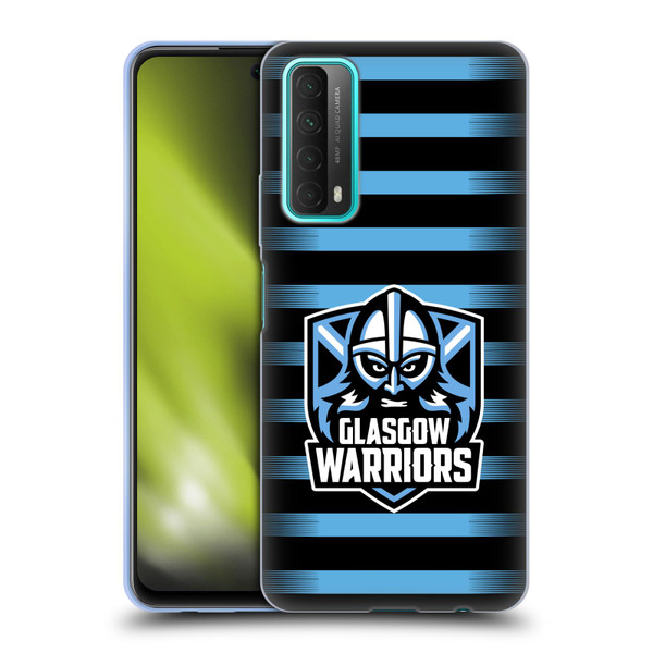 Glasgow Warriors Logo 2 Stripes Soft Gel Case for Huawei P Smart (2021)