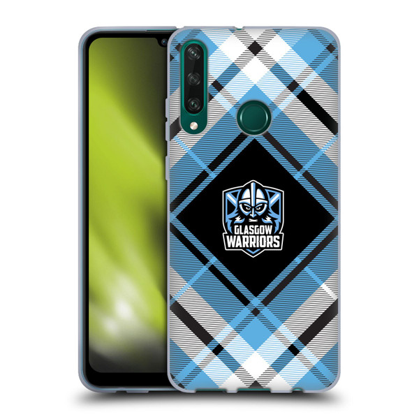 Glasgow Warriors Logo 2 Diagonal Tartan Soft Gel Case for Huawei Y6p