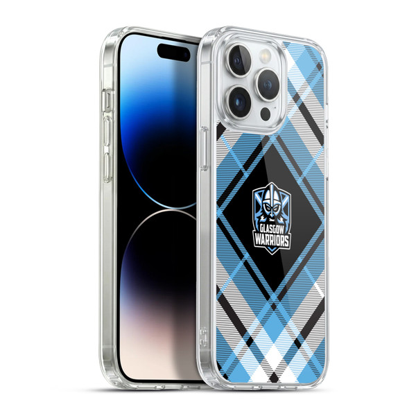 Glasgow Warriors Logo 2 Diagonal Tartan Soft Gel Case for Apple iPhone 13 Pro Max & MagSafe
