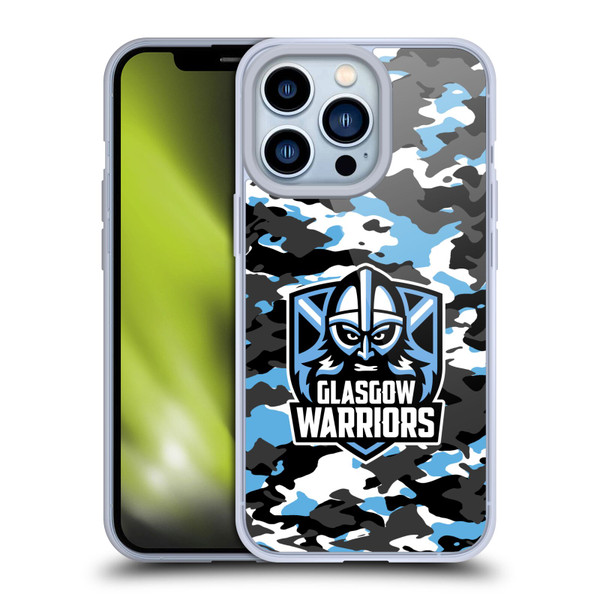 Glasgow Warriors Logo 2 Camouflage Soft Gel Case for Apple iPhone 13 Pro