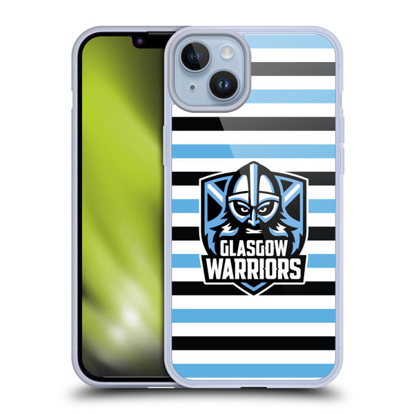 Glasgow Warriors Logo 2 Stripes 2 Soft Gel Case for Apple iPhone 14 Plus