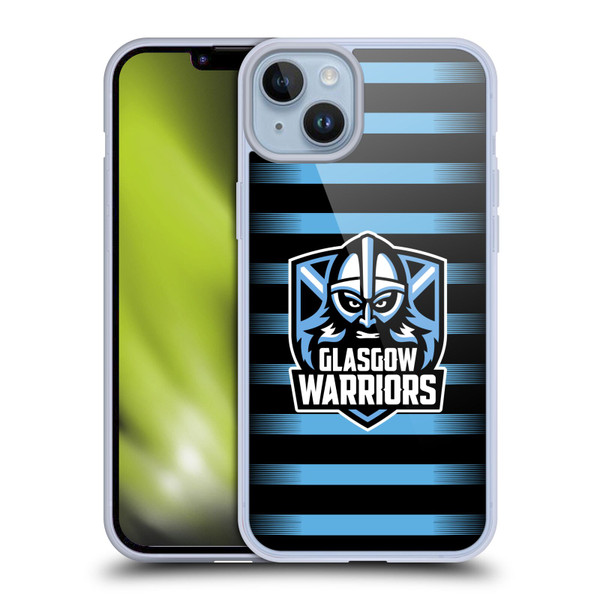 Glasgow Warriors Logo 2 Stripes Soft Gel Case for Apple iPhone 14 Plus