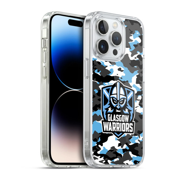 Glasgow Warriors Logo 2 Camouflage Soft Gel Case for Apple iPhone 14 Pro & MagSafe