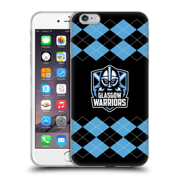 Glasgow Warriors Logo 2 Argyle Soft Gel Case for Apple iPhone 6 Plus / iPhone 6s Plus