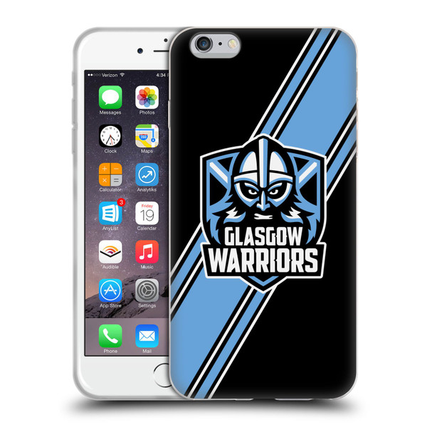 Glasgow Warriors Logo 2 Diagonal Stripes Soft Gel Case for Apple iPhone 6 Plus / iPhone 6s Plus