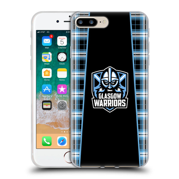 Glasgow Warriors Logo 2 Tartan Soft Gel Case for Apple iPhone 7 Plus / iPhone 8 Plus