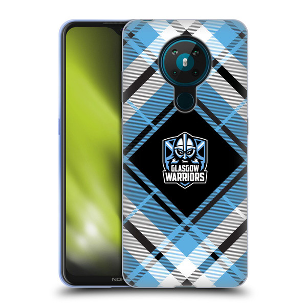 Glasgow Warriors Logo 2 Diagonal Tartan Soft Gel Case for Nokia 5.3