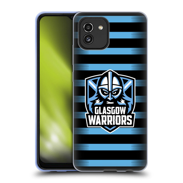 Glasgow Warriors Logo 2 Stripes Soft Gel Case for Samsung Galaxy A03 (2021)