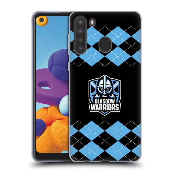 Glasgow Warriors Logo 2 Argyle Soft Gel Case for Samsung Galaxy A21 (2020)