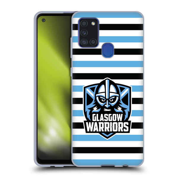 Glasgow Warriors Logo 2 Stripes 2 Soft Gel Case for Samsung Galaxy A21s (2020)