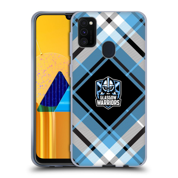 Glasgow Warriors Logo 2 Diagonal Tartan Soft Gel Case for Samsung Galaxy M30s (2019)/M21 (2020)