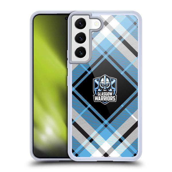 Glasgow Warriors Logo 2 Diagonal Tartan Soft Gel Case for Samsung Galaxy S22 5G