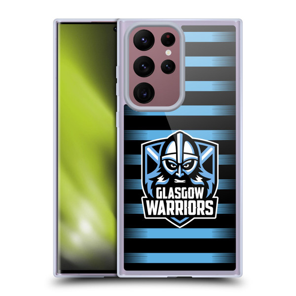 Glasgow Warriors Logo 2 Stripes Soft Gel Case for Samsung Galaxy S22 Ultra 5G