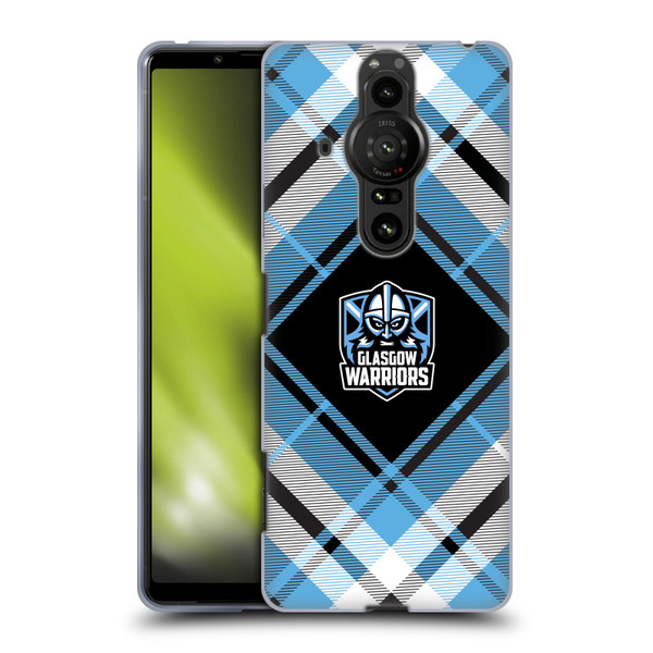 Glasgow Warriors Logo 2 Diagonal Tartan Soft Gel Case for Sony Xperia Pro-I
