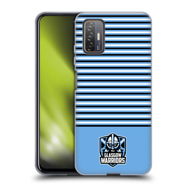 Glasgow Warriors Logo Stripes Blue 2 Soft Gel Case for HTC Desire 21 Pro 5G