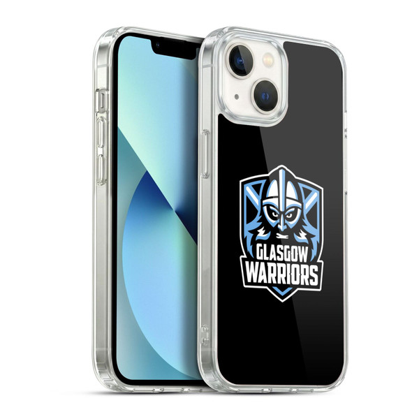 Glasgow Warriors Logo Plain Black Soft Gel Case for Apple iPhone 13