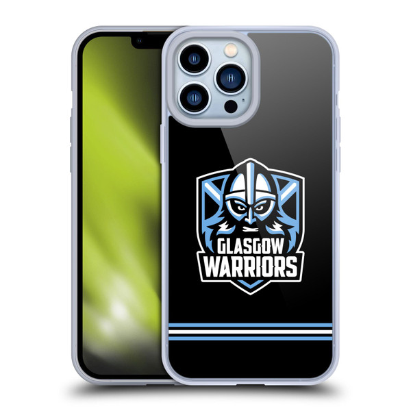 Glasgow Warriors Logo Stripes Black Soft Gel Case for Apple iPhone 13 Pro Max