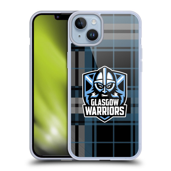 Glasgow Warriors Logo Tartan Soft Gel Case for Apple iPhone 14 Plus