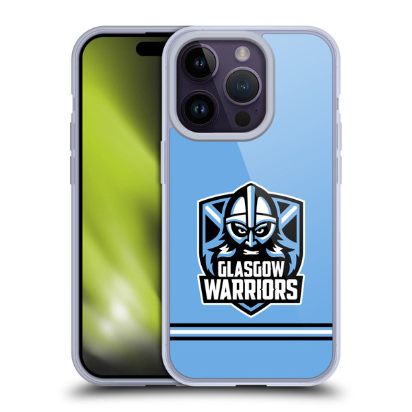Glasgow Warriors Logo Stripes Blue Soft Gel Case for Apple iPhone 14 Pro