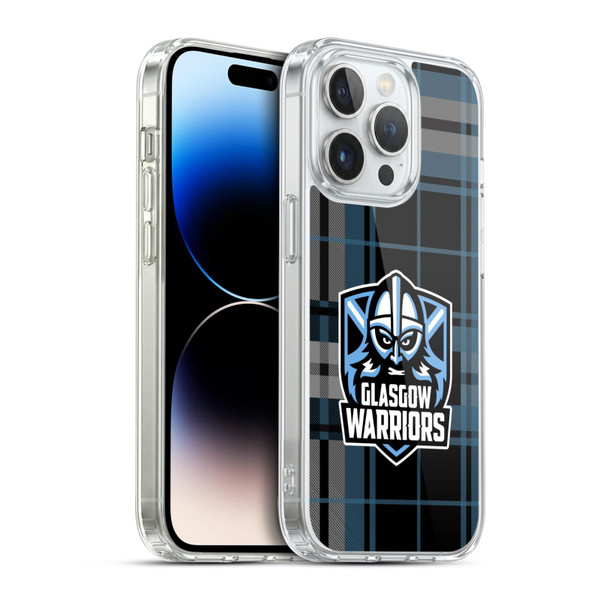 Glasgow Warriors Logo Tartan Soft Gel Case for Apple iPhone 14 Pro & MagSafe