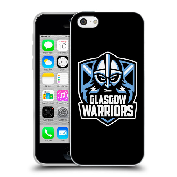 Glasgow Warriors Logo Plain Black Soft Gel Case for Apple iPhone 5c