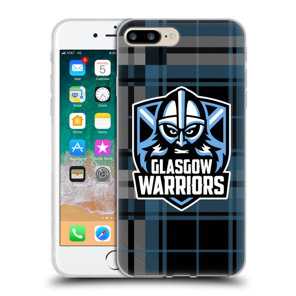 Glasgow Warriors Logo Tartan Soft Gel Case for Apple iPhone 7 Plus / iPhone 8 Plus
