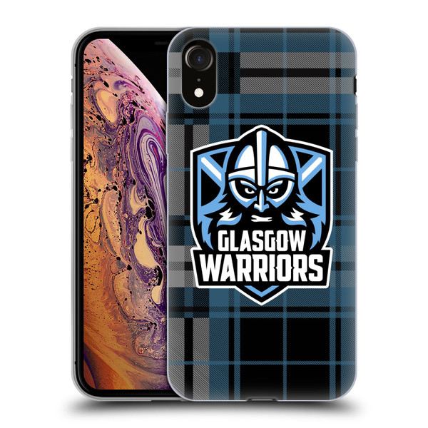 Glasgow Warriors Logo Tartan Soft Gel Case for Apple iPhone XR