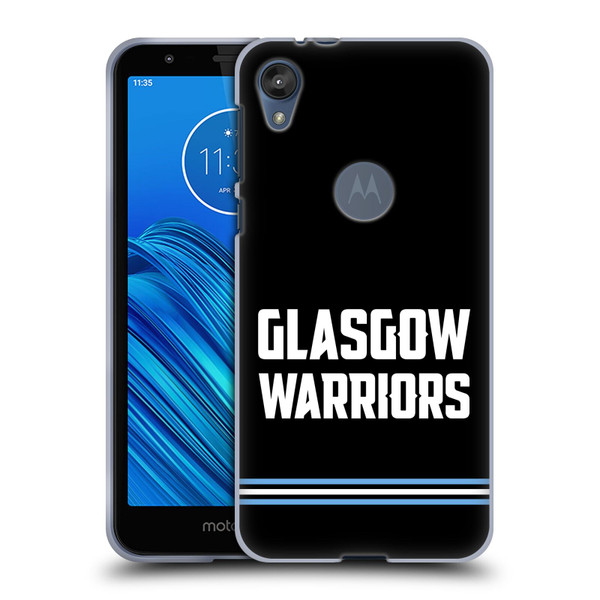 Glasgow Warriors Logo Text Type Black Soft Gel Case for Motorola Moto E6