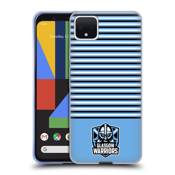Glasgow Warriors Logo Stripes Blue 2 Soft Gel Case for Google Pixel 4 XL