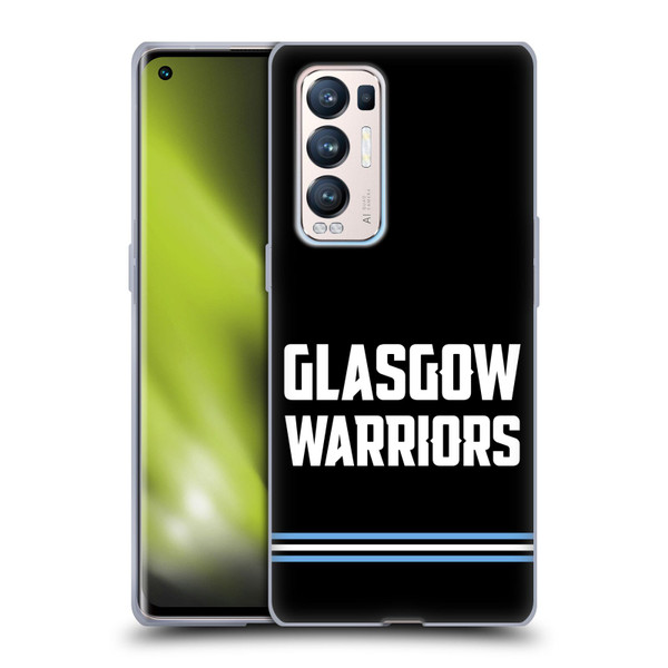 Glasgow Warriors Logo Text Type Black Soft Gel Case for OPPO Find X3 Neo / Reno5 Pro+ 5G
