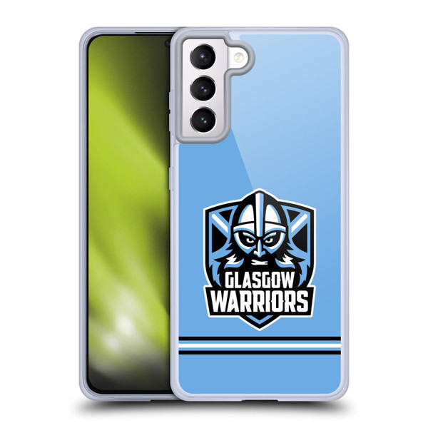 Glasgow Warriors Logo Stripes Blue Soft Gel Case for Samsung Galaxy S21+ 5G